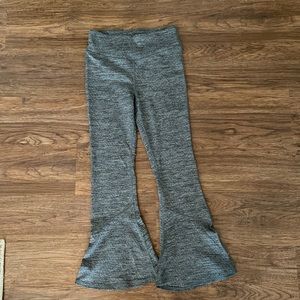 Free People Movement bell bottom ruffled textured leggings SMALL